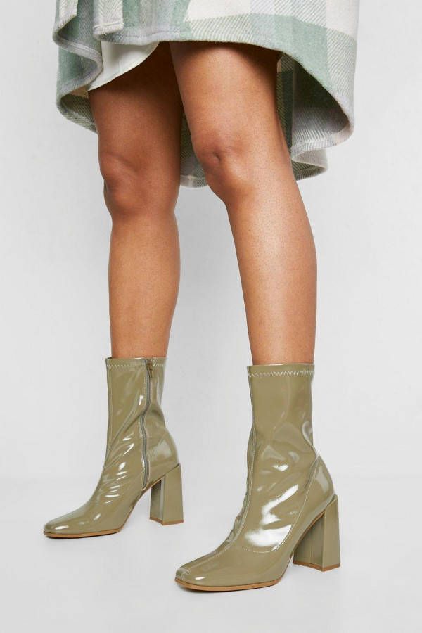 boohoo Soklaarzen Met Blokhakken, Khaki