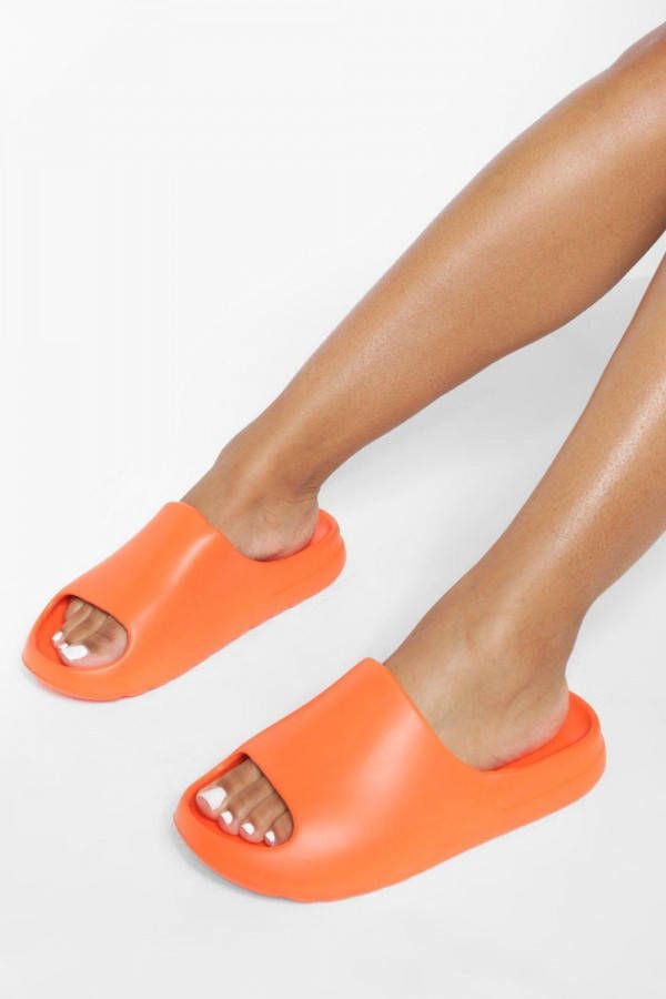 boohoo Stevige Slippers, Orange