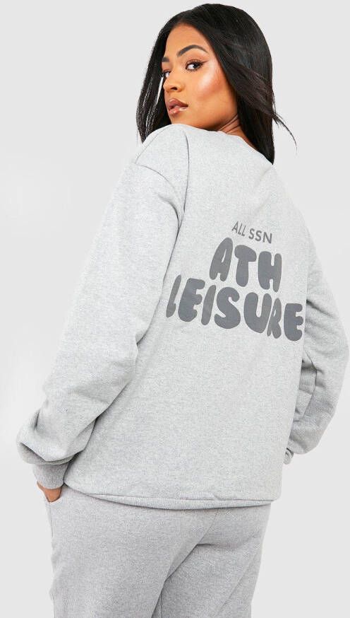 boohoo Tall Ath Leisure Trainingspak Met Trui Met Relië, f, Grey