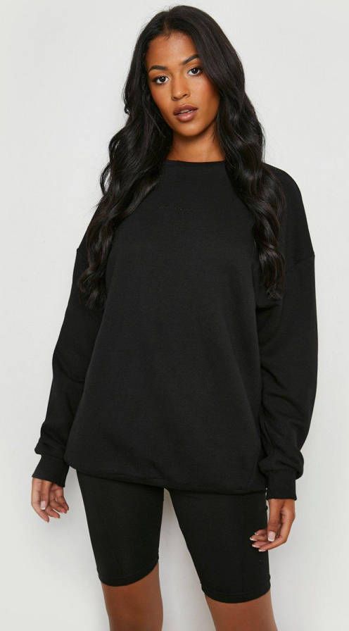 boohoo Tall Trui En Fietsbroekje Set, Black