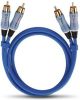 Oehlbach Audio cinchkabel Stereo 1, 0 m Mini jack kabel Blauw online kopen