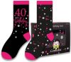 Confetti Sokken 40 jaar pink(2 paar ) online kopen