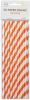 Confetti 20 papieren rietjes 6mm x 197mm striped oranje online kopen