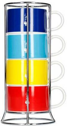 Bialetti Impilabili Di Colori Cappuccino kopjes in rek 4 stuks