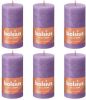 Bolsius Stompkaarsen Shine 4 st rustiek 130x68 mm levendig violet online kopen