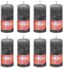 Bolsius Stompkaarsen Shine 8 st rustiek 100x50 mm stormgrijs online kopen