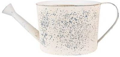 Clayre & Eef Decoratie Gieter 44x16x18 Cm Beige Ijzer Plantengieter Tuingieter Beige Plantengieter Tuingieter