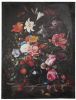 Clayre & Eef Schilderij 55x73 Cm Zwart Roze Canvas Rechthoek Bloemen Canvas Schilderij Wanddecoratie Muurversiering online kopen