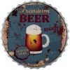 Clayre & Eef Tekstbord Ø 50 Cm Blauw Ijzer Premium Beer Wandbord Spreuk Wandplaat Blauw Wandbord Spreuk online kopen