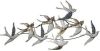 Clayre & Eef Wanddecoratie 116x6x62 Cm Zilverkleurig Metaal Vogels Muurdecoratie Wandversiering Zilverkleurig online kopen