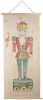 Clayre & Eef Wandkleed 70x150 Cm Beige Rood Hout Textiel Rechthoek Notenkraker Wanddoek Wandhanger Wandkaart online kopen