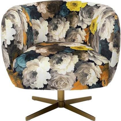 Kare Design Draaifauteuil Peony Yellow