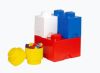 LEGO Opbergbox Brick, Set van 4, Multi online kopen