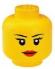 LEGO Set van 2 Opbergbox Iconic Hoofd Girl 16 cm, Geel online kopen