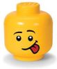 LEGO Set van 2 Opbergbox Iconic Hoofd Silly 24 cm, Geel online kopen