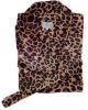 Linnick Flanel Fleece Badjas Leopard bruin online kopen