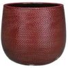 Mica Decorations Bloempot Bordeaux Rood Ribbels Keramiek Voor Kamerplant H19 X D21 Cm Plantenpotten online kopen