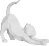 Present Time Decoratieve objecten Statue Origami Cat stretching polyresin Wit online kopen