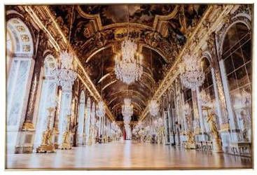 PTMD Melani Glass Art wall picture golden building