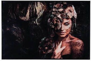 PTMD Melani Glass Art wall picture woman in nature