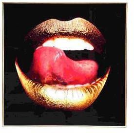 PTMD Melani Tong Wanddecoratie Ø100 cm Glas Zwart