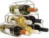 QUVIO Wijnrek voor 6 flessen metaal Goud online kopen