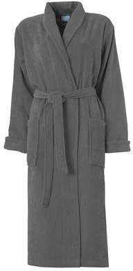 Seahorse badstof badjas Pure donkergrijs