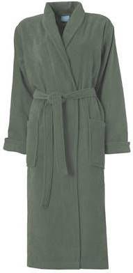 Seahorse badstof badjas Pure olijfgroen