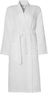 Seahorse katoenen zomerbadjas Waffle met wafel structuur wit