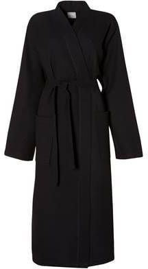 Seahorse katoenen zomerbadjas Waffle met wafel structuur zwart