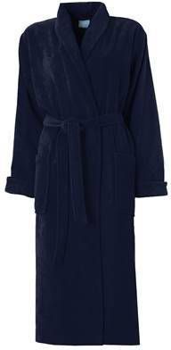 Seahorse badstof badjas Pure donkerblauw