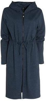 Seahorse jersey lounge badjas met ritssluiting en capuchon antraciet