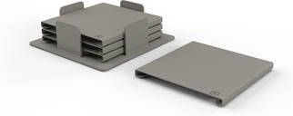 Steellish Oni Onderzetters voor Glazen Grijs