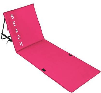 Tectake Strandmat Met Leuning Roze(Lxbxh) 150 X 55 X 46 Cm 402443