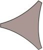 Perel Schaduwdoek Driehoek 3, 6 x 3, 6 x 3, 6 m Taupe online kopen