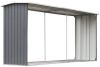 VidaXL Haardhoutschuur 330x92x153 cm gegalvaniseerd staal grijs online kopen
