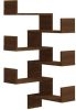 VidaXL Hoekwandschappen 2 st 40x40x50 cm bewerkt hout bruineikenkleur online kopen