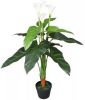 VidaXL Kunst calla lelie plant met pot 85 cm wit online kopen