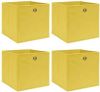 VidaXL Opbergboxen 4 st 32x32x32 cm stof geel online kopen