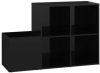 VidaXL Opbergkast 105x35, 5x70 cm spaanplaat hoogglans zwart online kopen