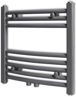 VIDAXL Radiator/handdoekenrek gebogen 480x480 mm grijs