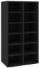 VidaXL Schoenenrek 54x34x100, 5 cm bewerkt hout zwart online kopen