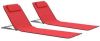 VidaXL Strandmatten inklapbaar 2 st staal en stof rood online kopen
