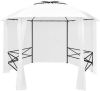 VIDAXL Tuinpaviljoen met gordijnen 180 g/m&#xB2, 360x312x265 cm wit online kopen