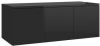 VidaXL Tv meubel 80x34x30 cm spaanplaat hoogglans zwart online kopen