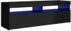 VidaXL Tv meubel met LED verlichting 120x35x40 cm hoogglans zwart online kopen