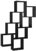 VidaXL Wandschap kubus 90x15x119 cm spaanplaat hoogglans zwart online kopen