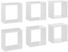 VidaXL Wandschappen kubus 6 st 26x15x26 cm hoogglans wit online kopen