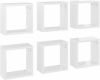 VidaXL Wandschappen kubus 6 st 30x15x30 cm hoogglans wit online kopen
