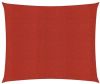VIDAXL Zonnezeil 160 g/m&#xB2, 6x6 m HDPE rood online kopen